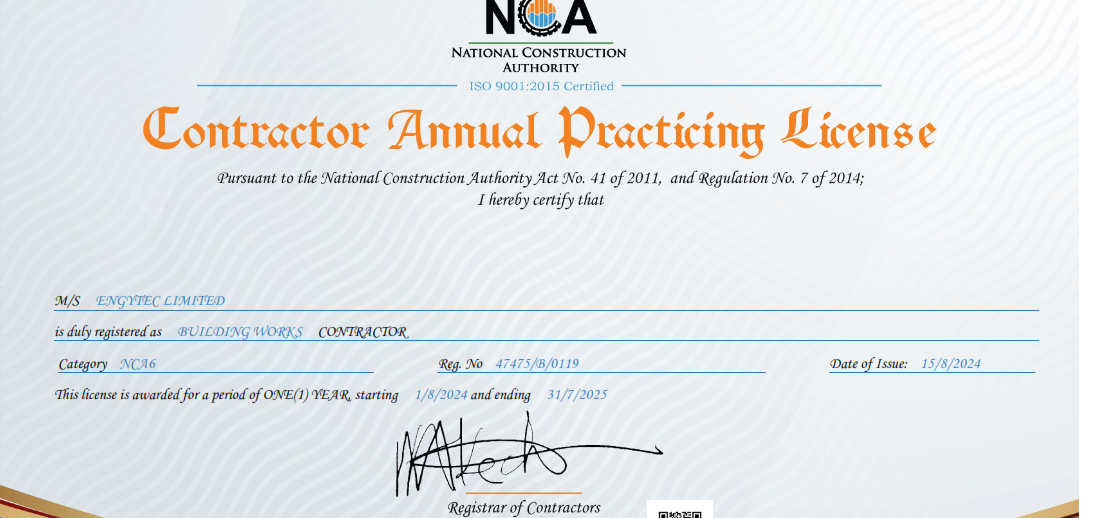 ENGYTEC Certifications